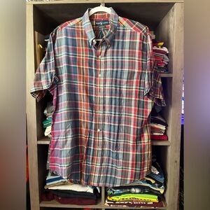 Ralph Lauren Custom Fit XL Men's Multicolor Plaid Button Down Shirt